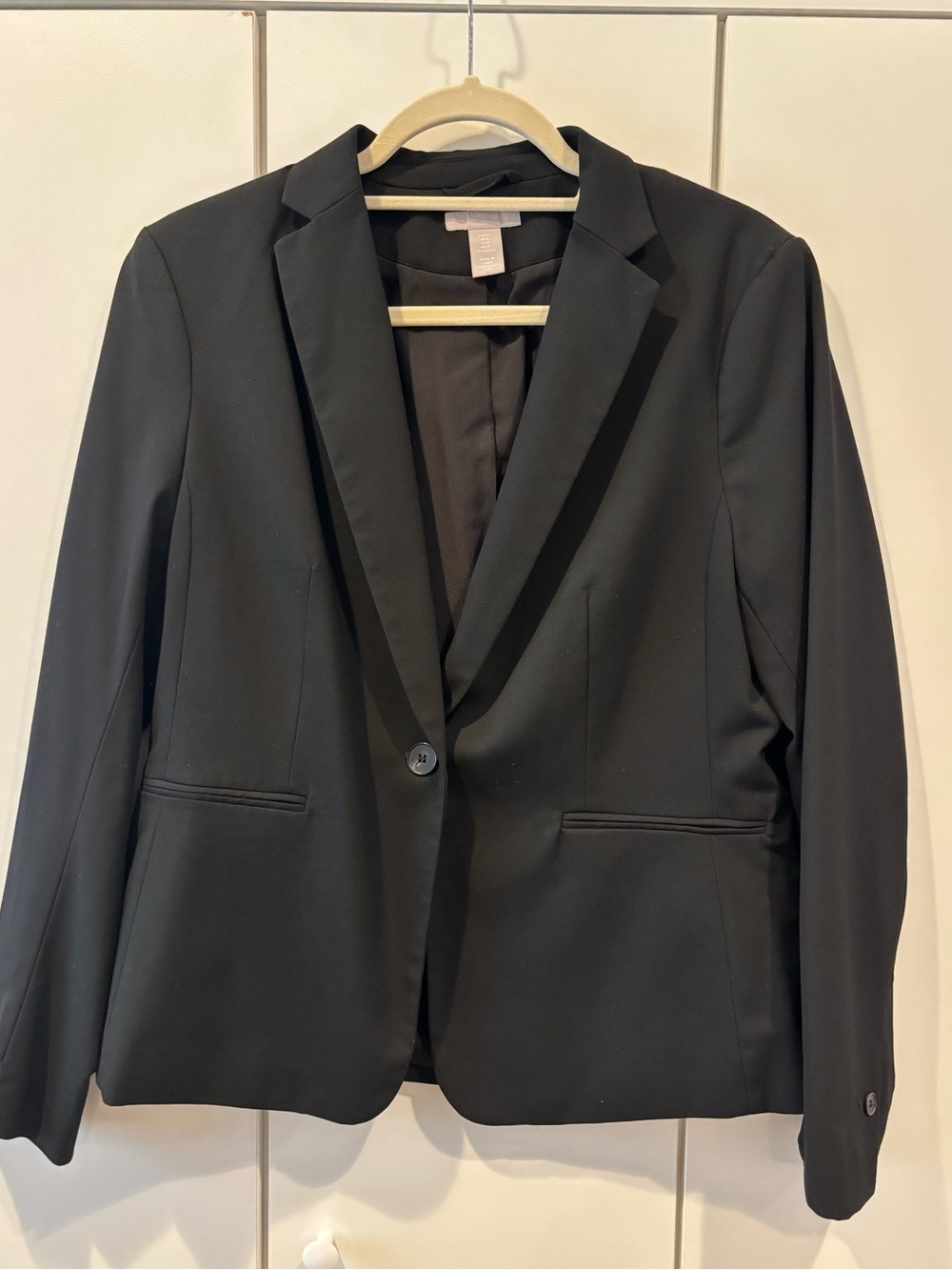 H&M Black Tailored Single-Button Blazer